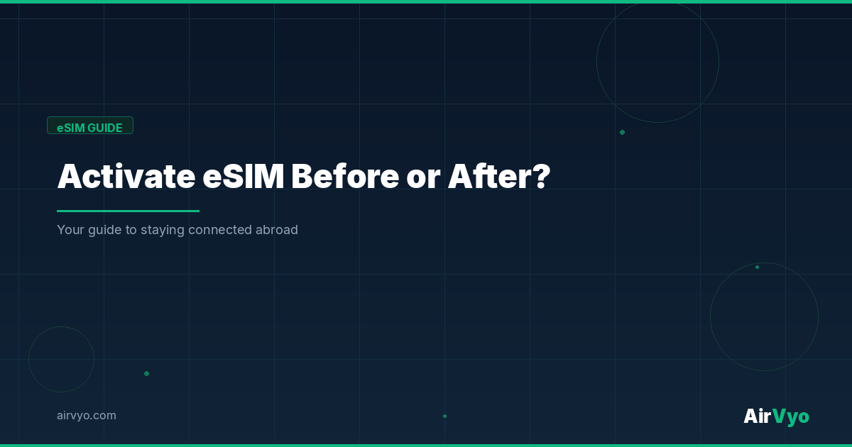 Should You Activate Your eSIM Before Travel or After Landing?