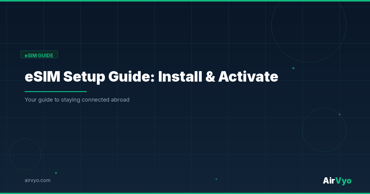 eSIM Setup Guide — iPhone & Android eSIM Setup Guide — iPhone & Android - AirVyo eSIM Guide